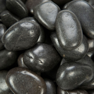 Splashy Fin Polished Black Pebbles for Aquarium