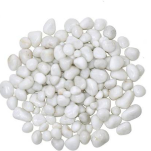 Splashy Fin Polished White Pebbles for Aquarium