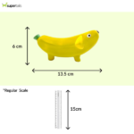 Squeeezys Latex banana Squeaky Chew Toy for Dogs (Yellow) image 3
