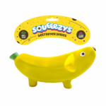 Squeeezys Latex banana Squeaky Chew Toy for Dogs (Yellow) image 1