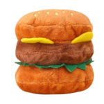 Talking Dog Club Ham Burger Plush Toy for Dogs (Brown) image 1