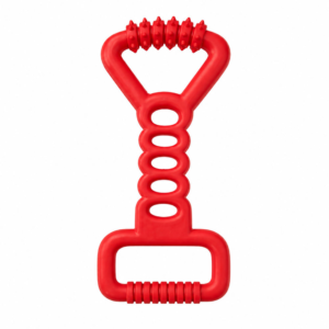 Talking Dog Club Tug Off Natural Rubber Chew Toy for Dogs (Red)