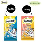 Temptations Creamy Purrrr ee Salmon & Cheese and Creamy Purrrr ee Chicken & Tuna Cat Treats Combo image 1