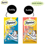 Temptations Creamy Purrrr ee Salmon & Cheese and Creamy Purrrr ee Chicken & Tuna Cat Treats Combo image 3