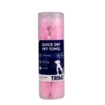 Trimz Quick Dry Absorption Towel for Dogs and Cats (Pink) image 1