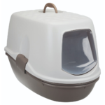 Trixie Berto Three Part Separating System Top Covering Litter Tray for Cats (White/Grey) image 1