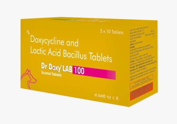 TTK Dr Doxy LAB 100mg Tablets for Dogs & Cats (Doxycycline & Lactic Acid Bacillus)