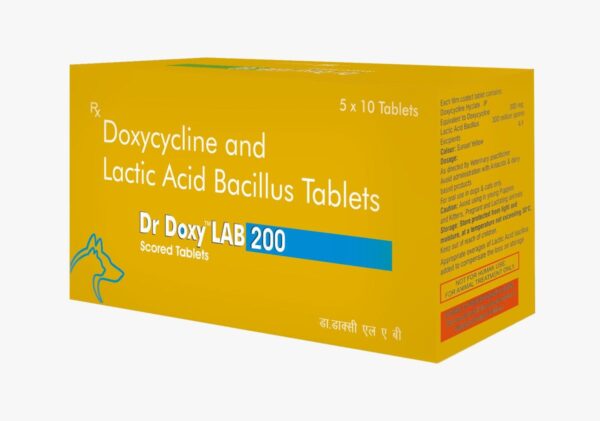 TTK Dr Doxy LAB 200mg Tablets for Dogs & Cats (Doxycycline & Lactic Acid Bacillus)
