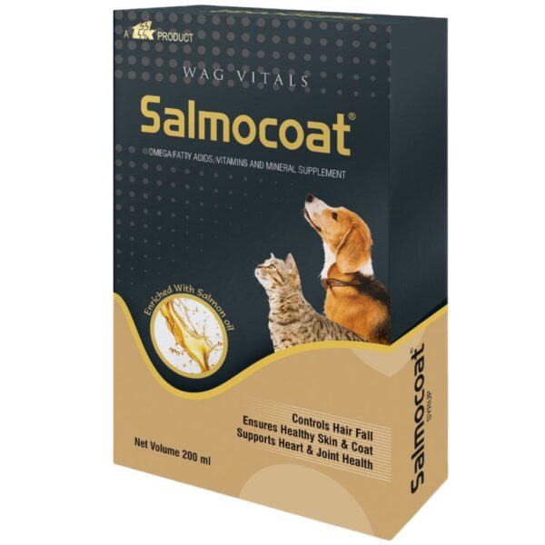 Ttk Salmocoat Syrup Skin & Coat Supplement with Salmon Fish Oil for Dogs and Cats