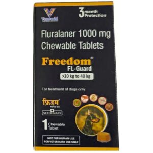 Venkys Freedom FL Guard Fluralaner 1000mg Tablets for Dogs from 20 to 40kg