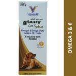 Venkys Glossycoat Plus Omega 3 + 6 Syrup for Dogs and Cats (200ml) image 1