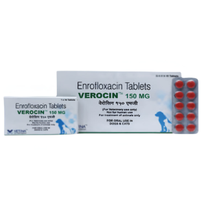 Vetina Verocin 150mg (Enrofloxacin) Tablet for Dogs and Cats