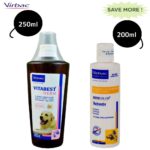 Virbac Vitabest Derm Omega Syrup (250ml) and Ketochlor Shampoo (200ml) Combo image 1