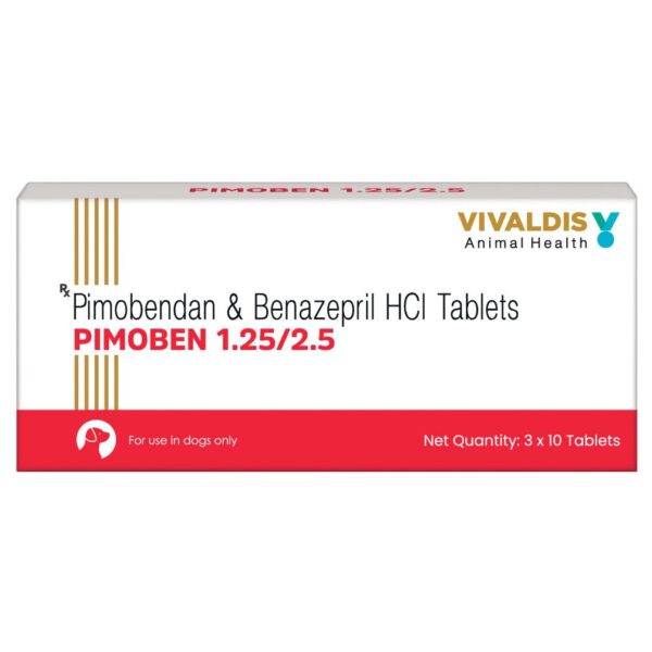 Vivaldis Pimoben 1.25/2.5mg (pimobendan & benazepril) Tablet for Dogs