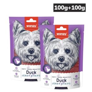 Wanpy Oven Roasted Soft Duck Jerky Strips Dog Treats (Buy 1 Get 1 Free)
