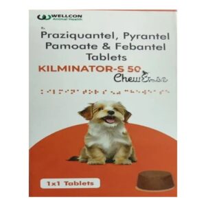 Wellcon Kilminator S 50mg Chewesse Tablet Dewormer for Dogs