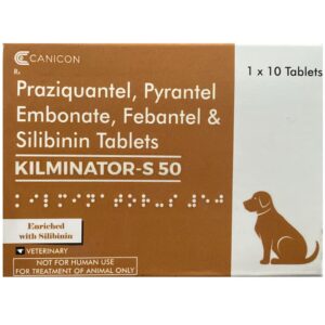 Wellcon Kilminator S 50mg Dewormer Tablet for Dogs