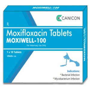 Wellcon Moxiwell 100mg Tablet (Moxifloxacin) for Dogs and Cats