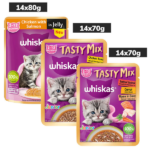 Whiskas Kitten Tasty Mix Wet Food Combo |Chicken, Tuna, Seafood & Salmon image 2