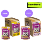 Whiskas Salmon in Gravy Meal and Chicken Gravy Adult Cat Wet Food Combo image 2