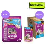 Whiskas Tuna in Jelly Kitten Wet Food and Ocean Fish Kitten Dry Food Combo image 2