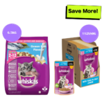 Whiskas Tuna in Jelly Kitten Wet Food and Ocean Fish Kitten Dry Food Combo image 1