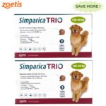 Zoetis Simparica Trio (Sarolaner) 20-40kg Tick & Flea Control Tablet Combo for Dogs(3+3 tablets) image 1