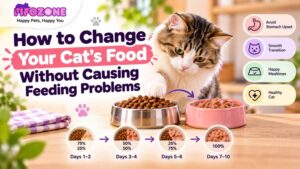 Fifozone guide to changing cat food gradually to help prevent feeding problems