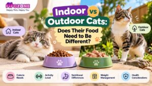 Indoor vs outdoor cats comparing food needs, activity levels, calorie intake and weight management – Fifozone