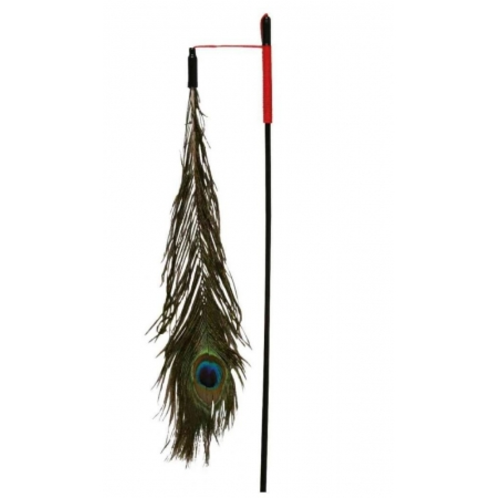 Trixie Cat Teaser with Peacock Feather Toy for Cats image 2