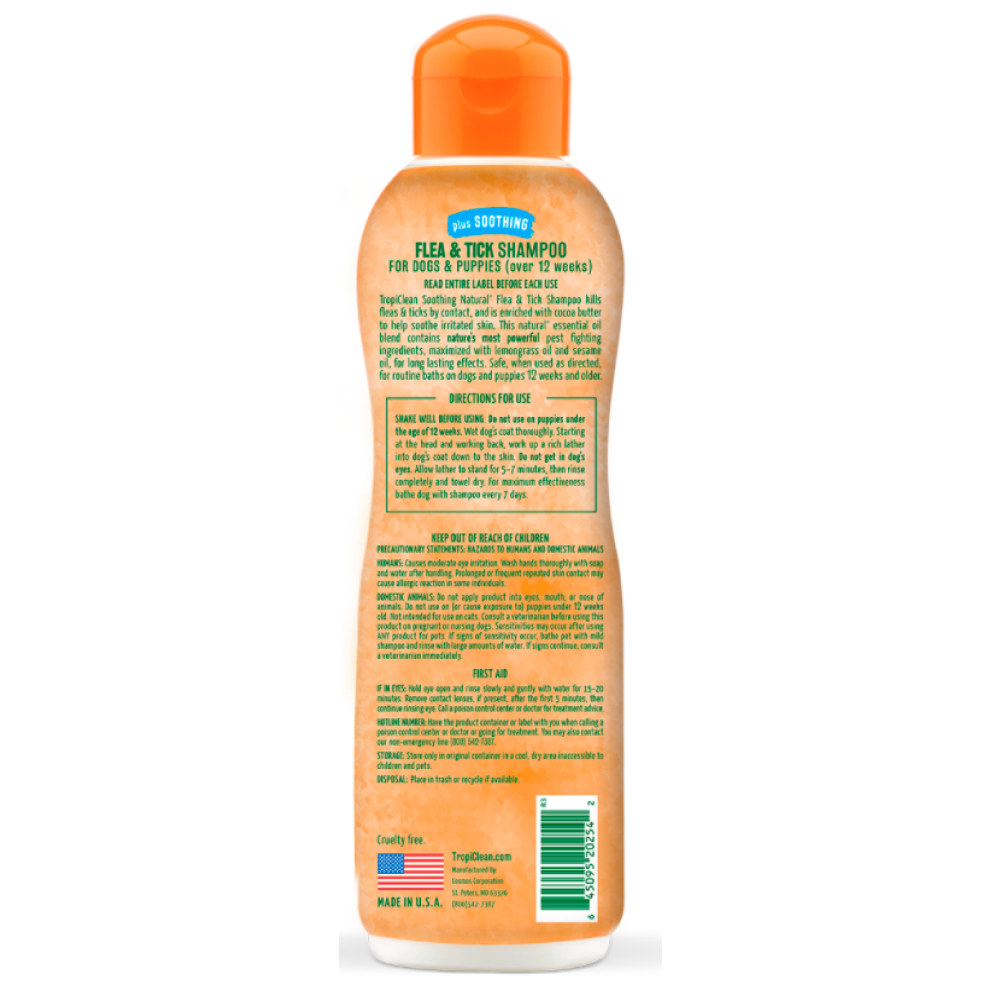 Tropiclean Natural Flea and Tick Plus Soothing Shampoo for Dogs image 3