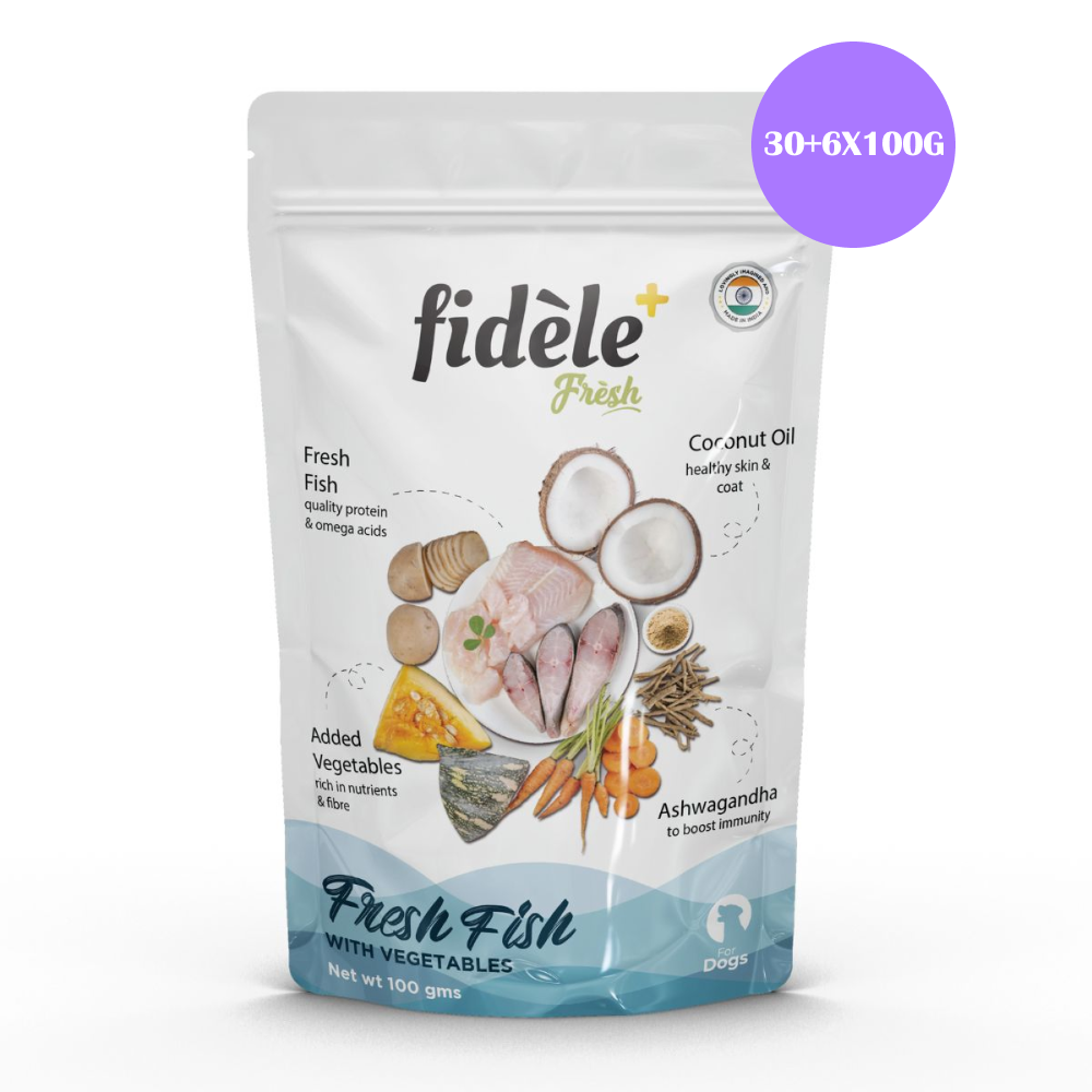 Fidele Plus Fresh Fish with Vegetables Dog Wet Food image 10