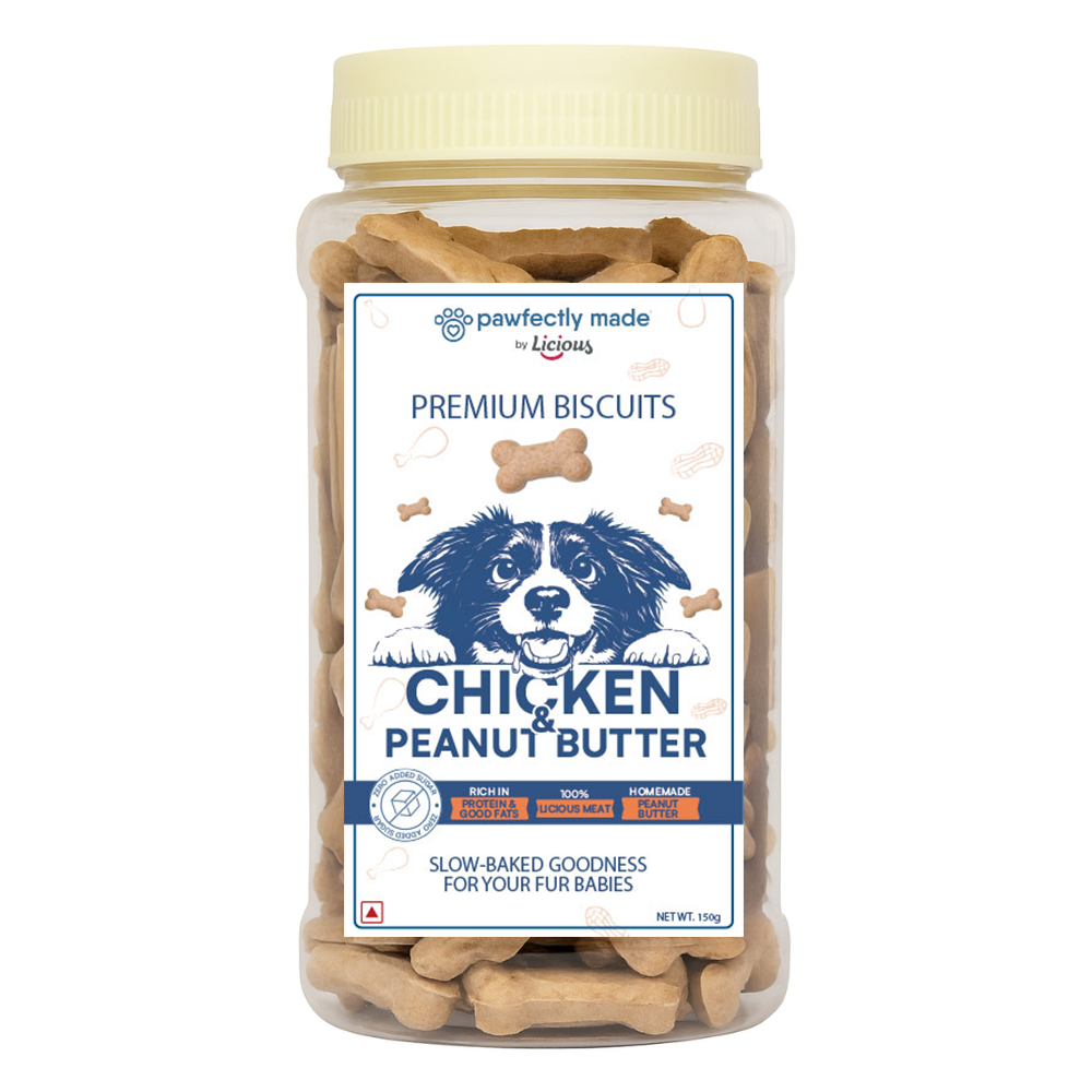 Pawfectly Made By Licious Chicken & Peanut Butter Biscuits Dog Treats
