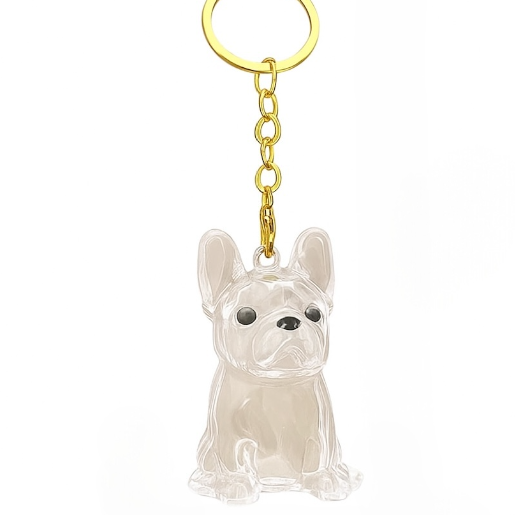 Talking Dog Club French Bulldog Hair Keepsake Capsule Key Chain