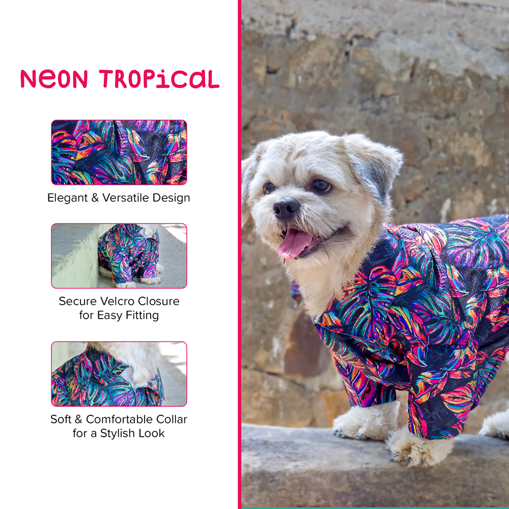 15buttons Neon Tropical Shirt for Dogs image 7