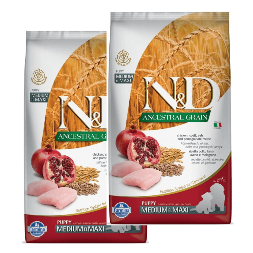 Farmina N&D Chicken & Pomegranate Ancestral Grain Puppy Medium Maxi Dog Dry Food image 10