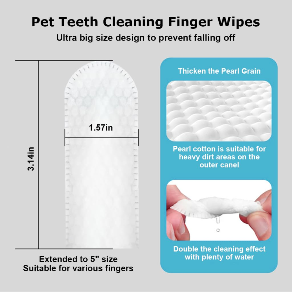 QPets Finger Cot Teeth Cleaning Wipes for Dogs and Cats image 3
