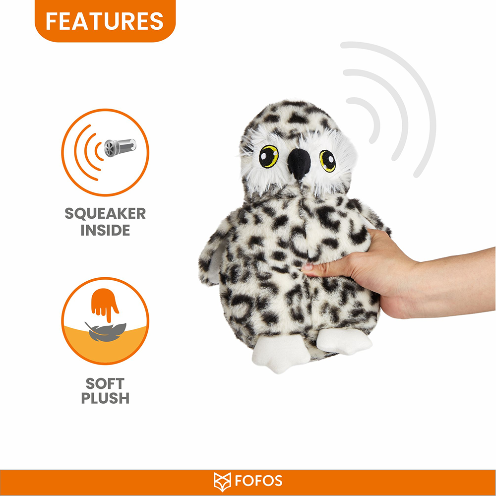 Barkbutler x Fofos Wildlife Owl Plush Toy for Dogs image 4