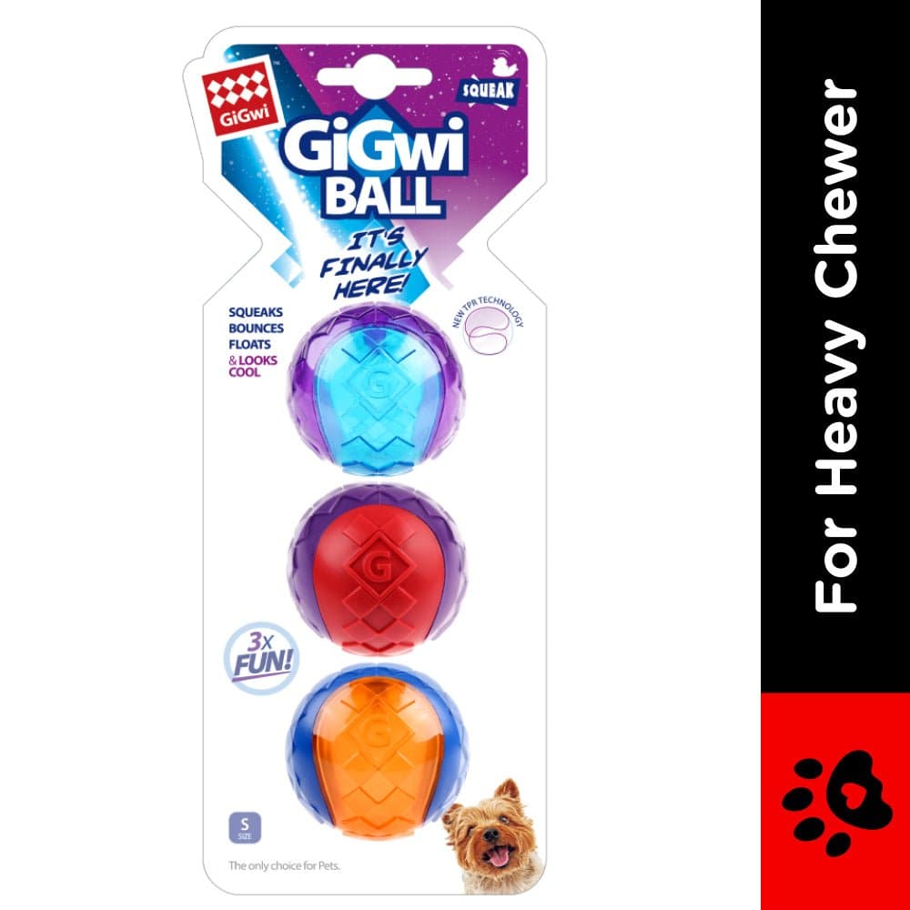 GiGwi Ball Squeaker Toy for Dogs (Pack of 3) image 2