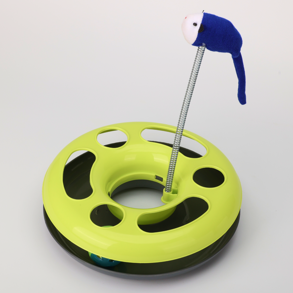 Skatrs Interactive Happy Circle Toy for Cats (Green) image 2