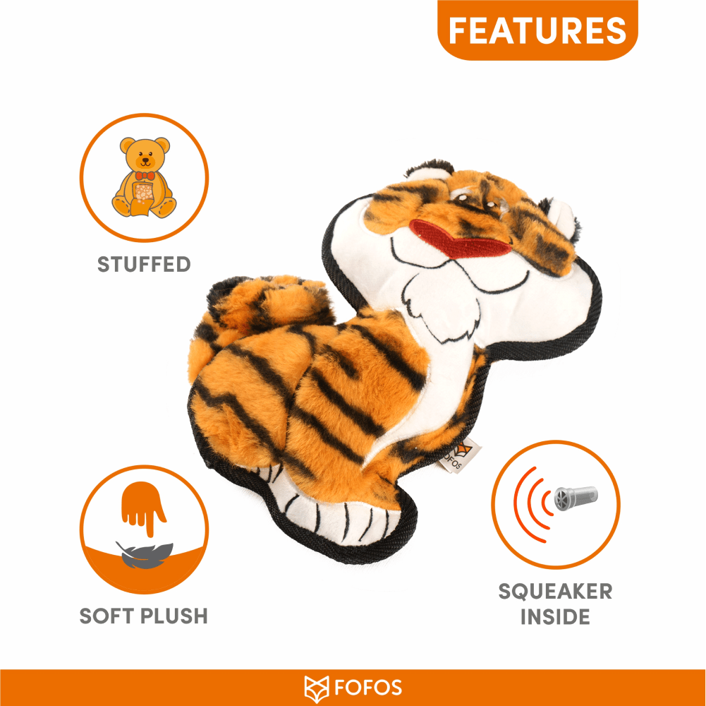 Barkbutler x Fofos Safari Line Tiger Plush Toy for Dogs image 4