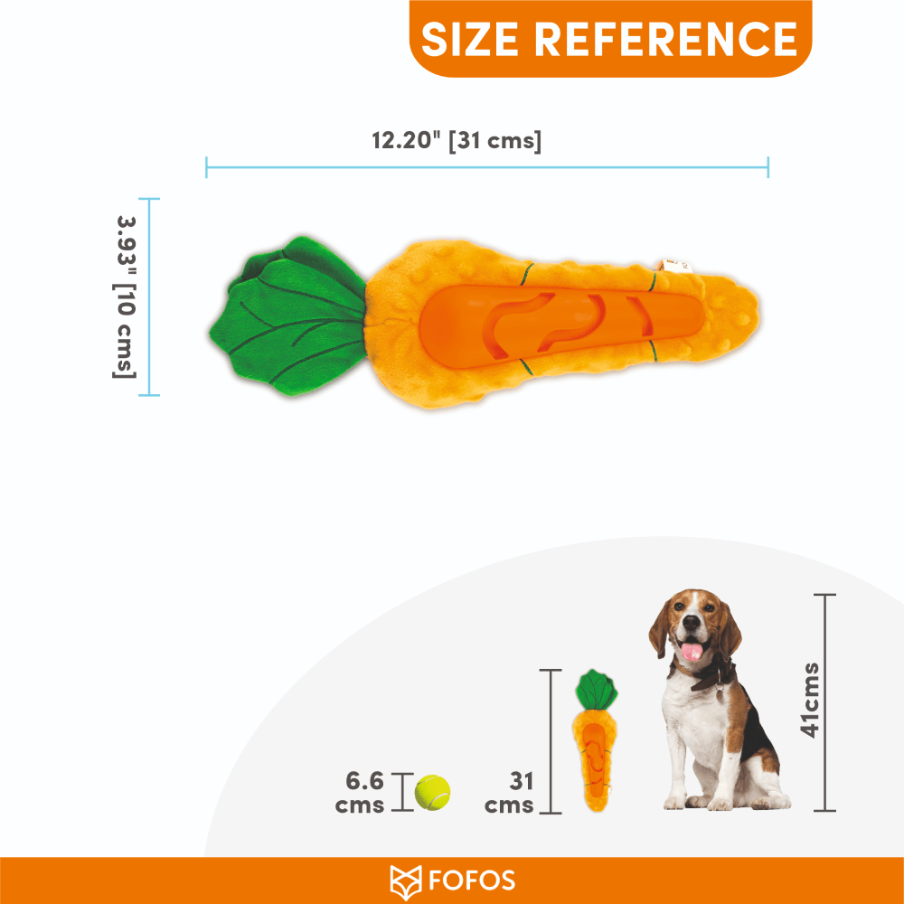 Barkbutler x Fofos Carrot Treat Toy for Dogs (Orange) image 2