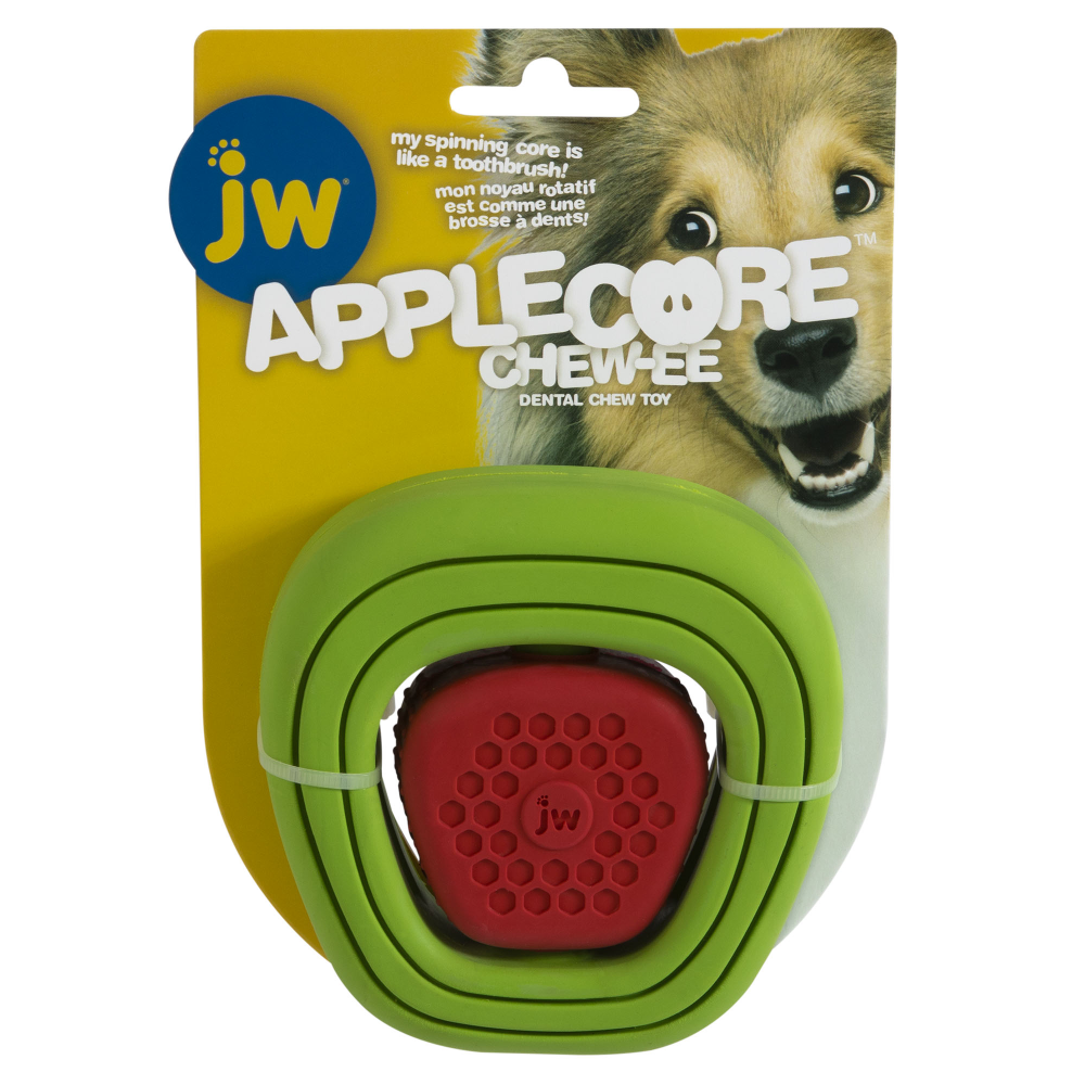 JW Apple Core Chew ee Toy for Dogs (Green/Red) image 2