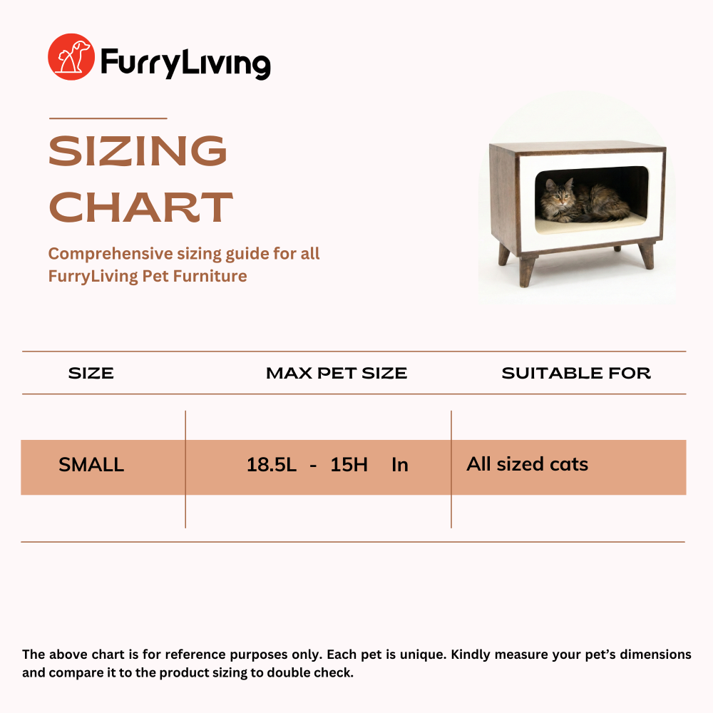 FurryLiving Telly Side Table with Cushion for Small Dogs and Cats (Honey/Yellow Cushion) image 7