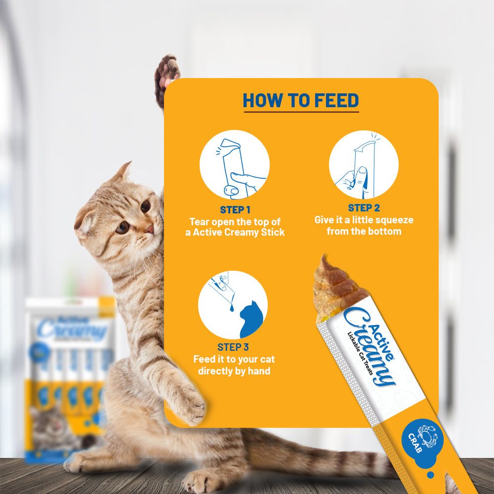 Active Lickable Crab Creamy Cat Treats (Buy 1 Get 1) image 6
