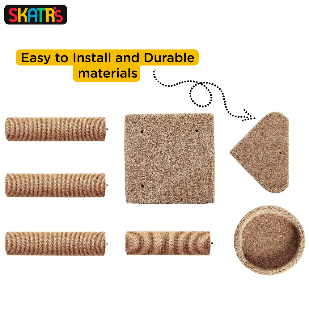 Skatrs Feline Fortress Two Tier Cat Tree with Sisal Post Toy image 8