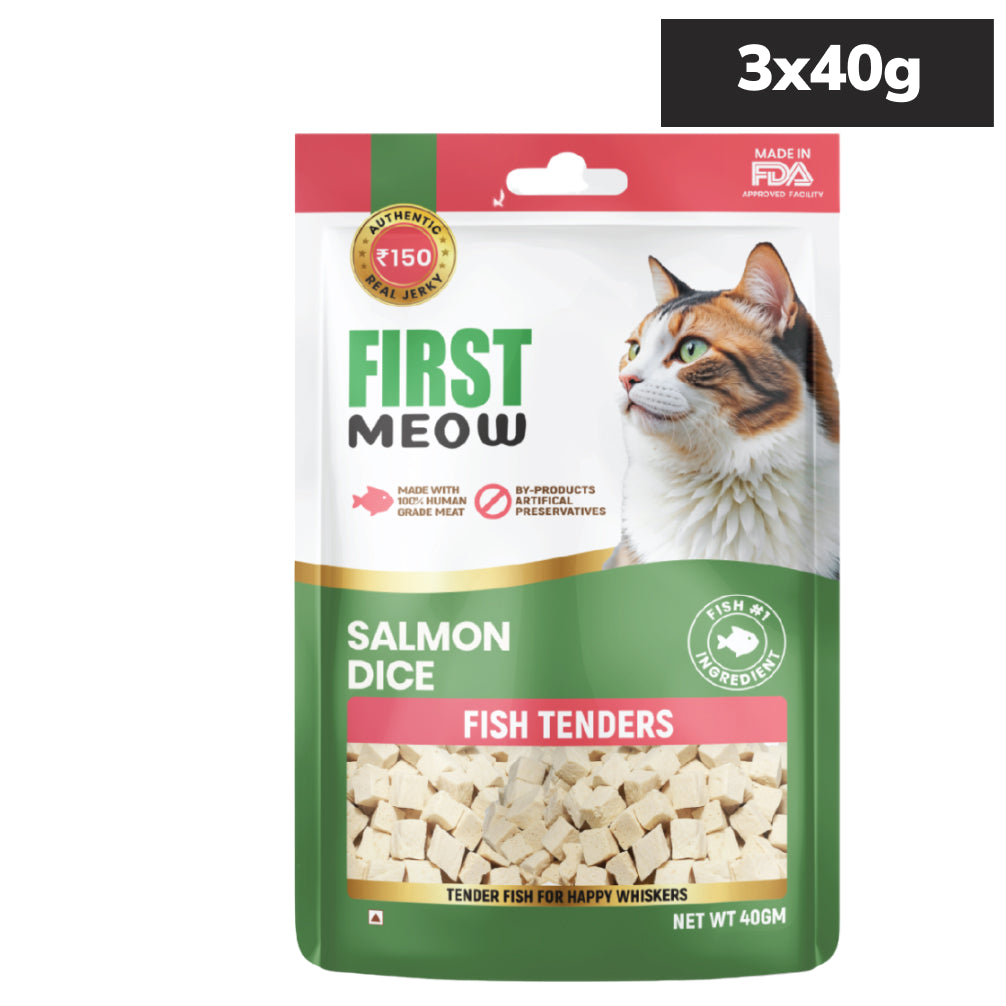 First Meow Salmon Dice Cat Treat image 6