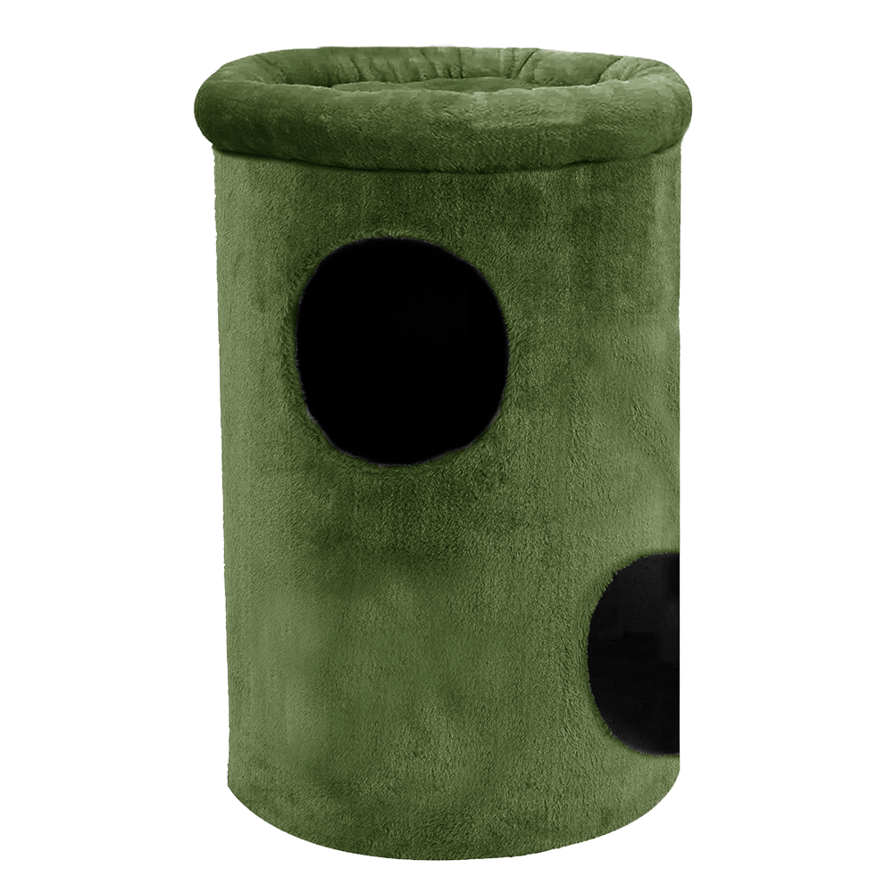 Furrlovers House with Plush Cushion for Cats (Green)