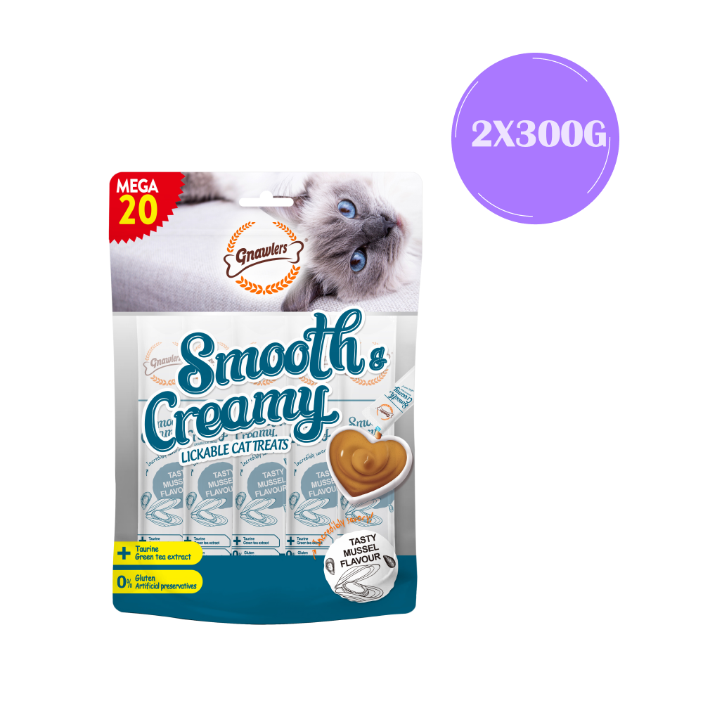 Gnawlers Mussel Flavour Creamy Cat Treats (300g) image 2