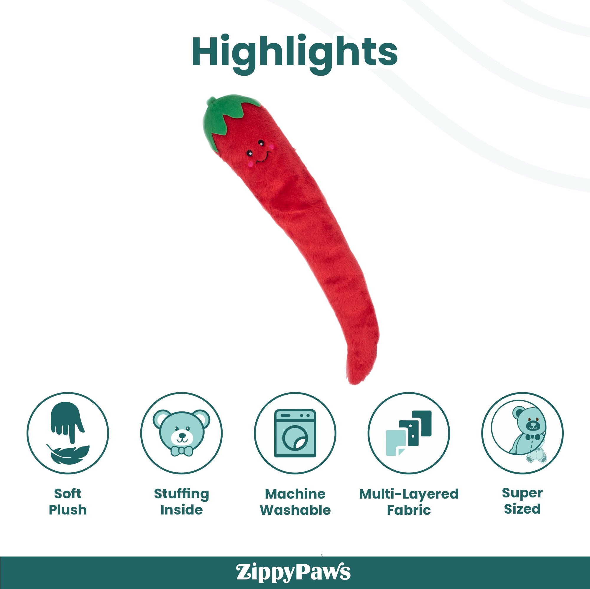 Zippy Paws Pepper Jigglerz Plush Toy for Dogs image 5
